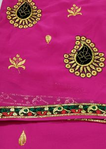 😍💖new Beautiful Pink Saree💖😍