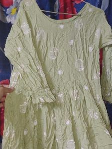 Green Printed Casual Dress