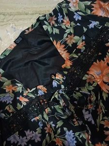 black floral top