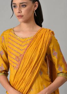 Elegant Mustard Ethnic Gown