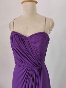 Purple Draped Maxi Dress