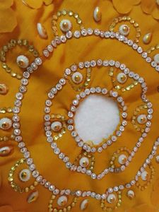 Mustard Embellished Dress &amp; Straps