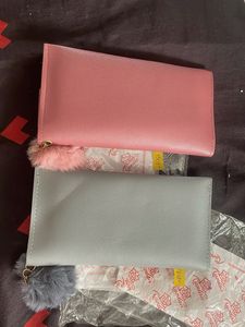 Cute Studded Heart Wallet with Keych