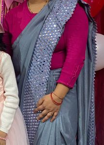 Merror Work Saree