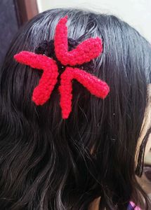 Red Angry Hair Clip