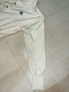 Elegant Cream Button-Down Knit Cardigan