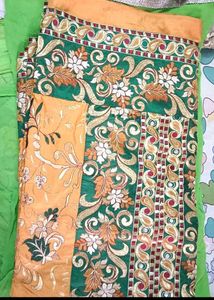 Elegant Yellow Embroidered Saree