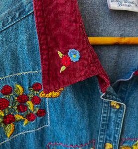 Embroidered Denim Shirt (Vintage)