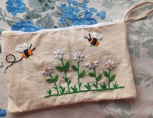 Cute Embroidered Pouch