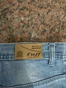 Light Wash Raw Hem Jeans