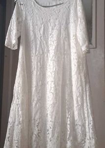 Elegant White Lace Dress