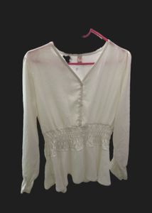Elegant White Sheer Blouse