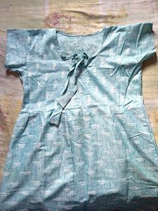 Sea Green Cotton Short Top