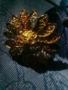 Tri-Color Floral Statement Ring