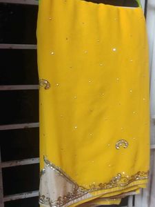 Yellow Worked Saree