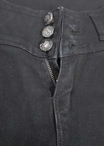 Black Denim With Cutout Size 28