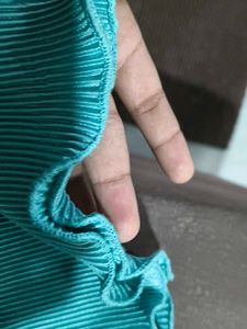 Teal Pleated Top