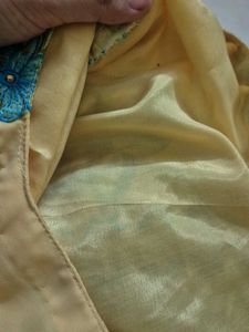 Yellow Kurta, With Silk Lining