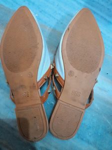 Street Style Store White Flats/Slippers