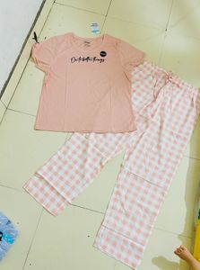 XL Cute Pink  Pajama Set Woman