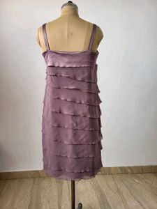 Elegant Mauve Tiered Dress