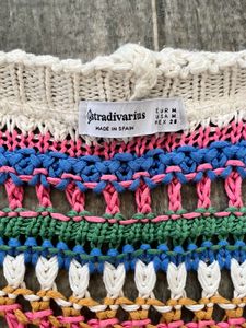 Multicolour Crochet Sweater