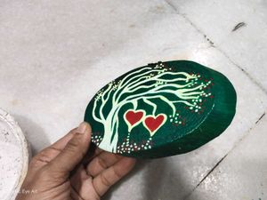 Combo Of Paper Bowl And Wooden Art Decor