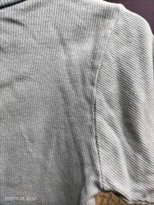 Cute Blue Ribbed T-Shirt