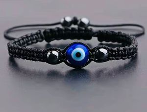 Evil Eye Bracelet With Black Adjustable Thread