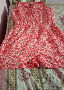 Floral Print Ruffled Jumpsuit