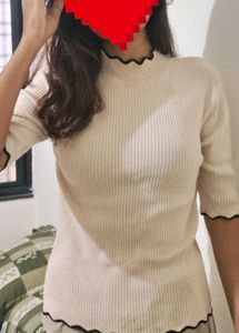 Elegant Ribbed Knit Top