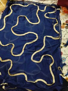 Elegant Navy Blue Dupatta