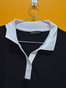 Black &amp; White Polo Dress