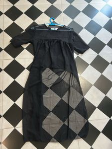 Sheer Black Tunic Top