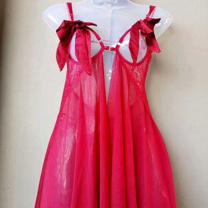 Red Lingerie Nightsuit