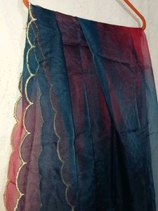 New Double Shade Dupatta Of Organza