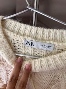 Zara Cable Knit Pullover Sweater