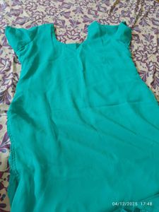 L-xl size Teal Embroidered Salwar Suit