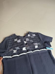 Gray &amp; White Checkered Top