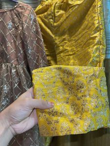 Round Banarasi Frock Set
