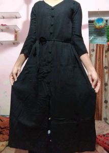 Black Button-Down Dress