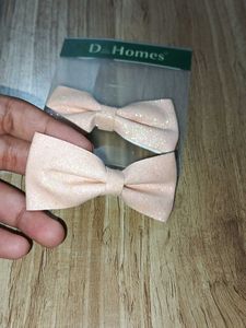 Pink Hair Bow Clips (Set of 2)