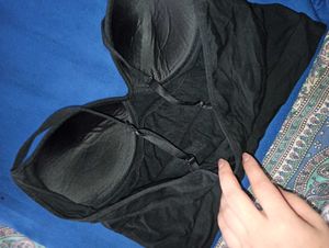 Black Bra Top With V neck design