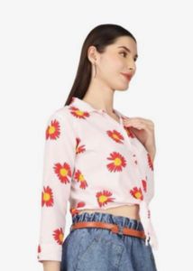 Floral Print Crop Top