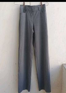 Gray Wide Leg Trousers