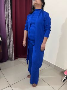 Elegant Blue Three Piece Cord Set