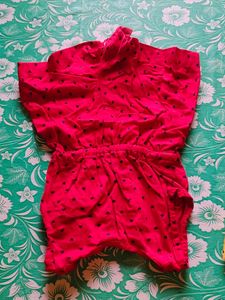 Heart Print Rompers - Set of 2