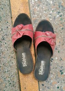 Bow Wedges/ Slip On Heel Sandals