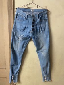 Distressed Denim Jeans