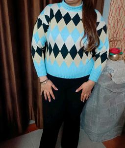 Zig Zac Pattern Sweatshirt
